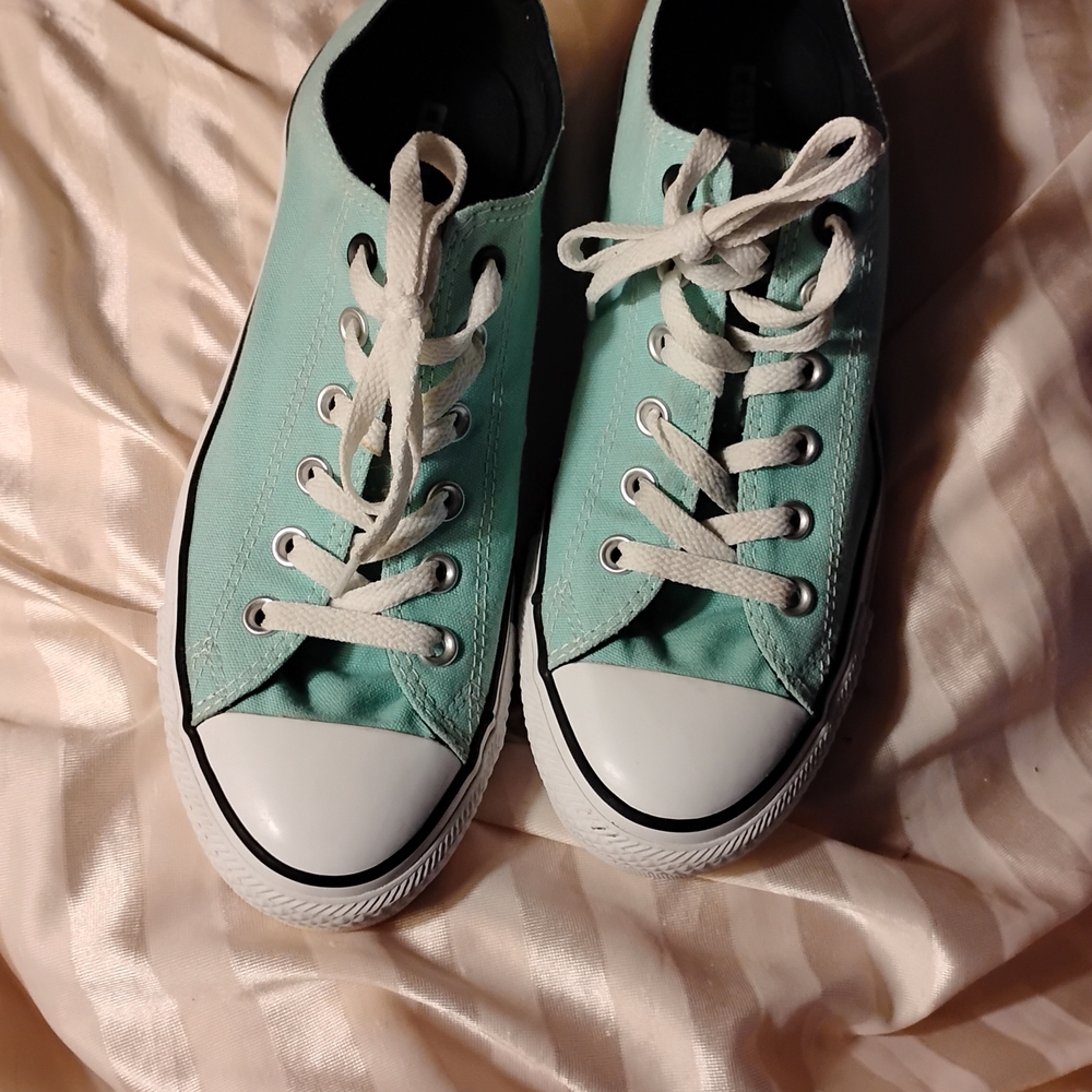Mint Green Canvas Sneakers